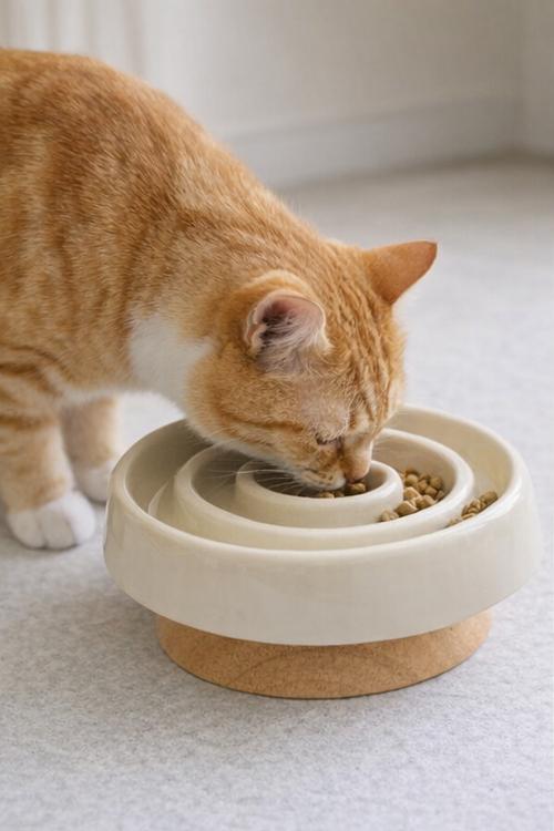 Anti-Gulping Ceramic Slow Feeder Bowl