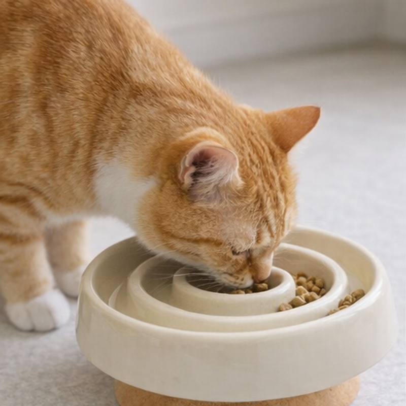 Anti-Gulping Ceramic Slow Feeder Bowl